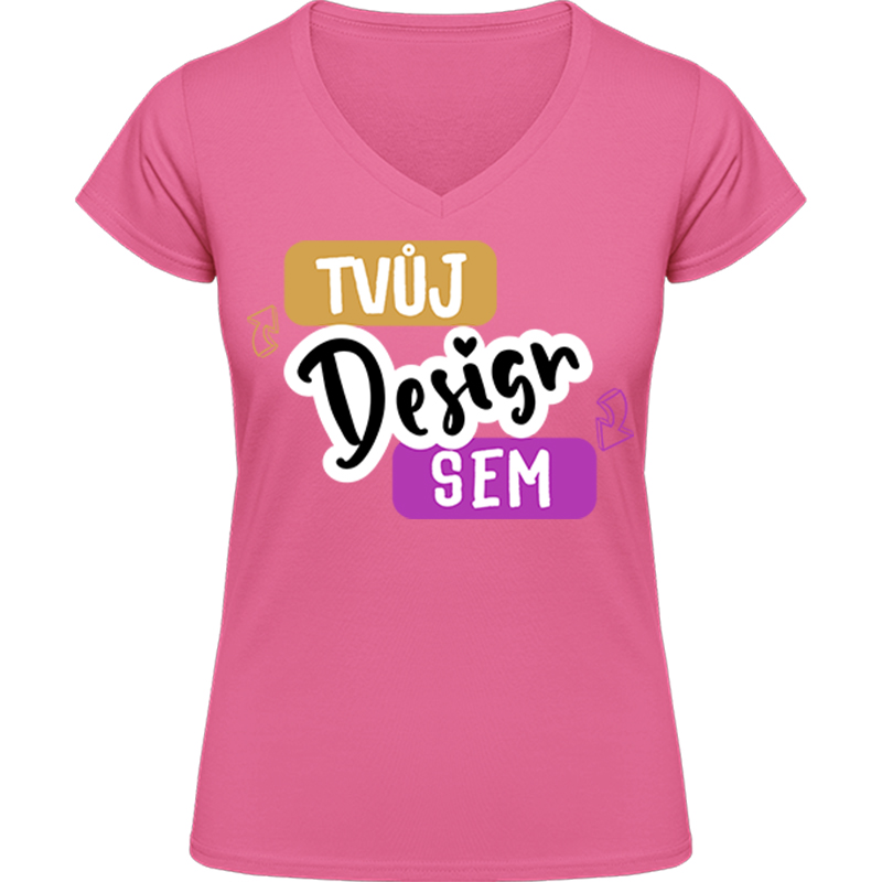 Dámské Tričko s Véčkovým Výstřihem Gildan na Vlastní Potisk - puppynator.cz