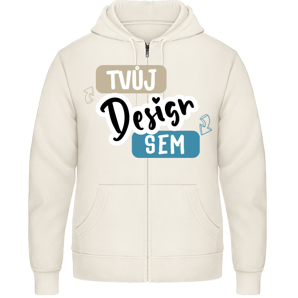 Pánská Mikina s Potiskem, Kapucí, Zipem a Kapsami - puppynator.cz