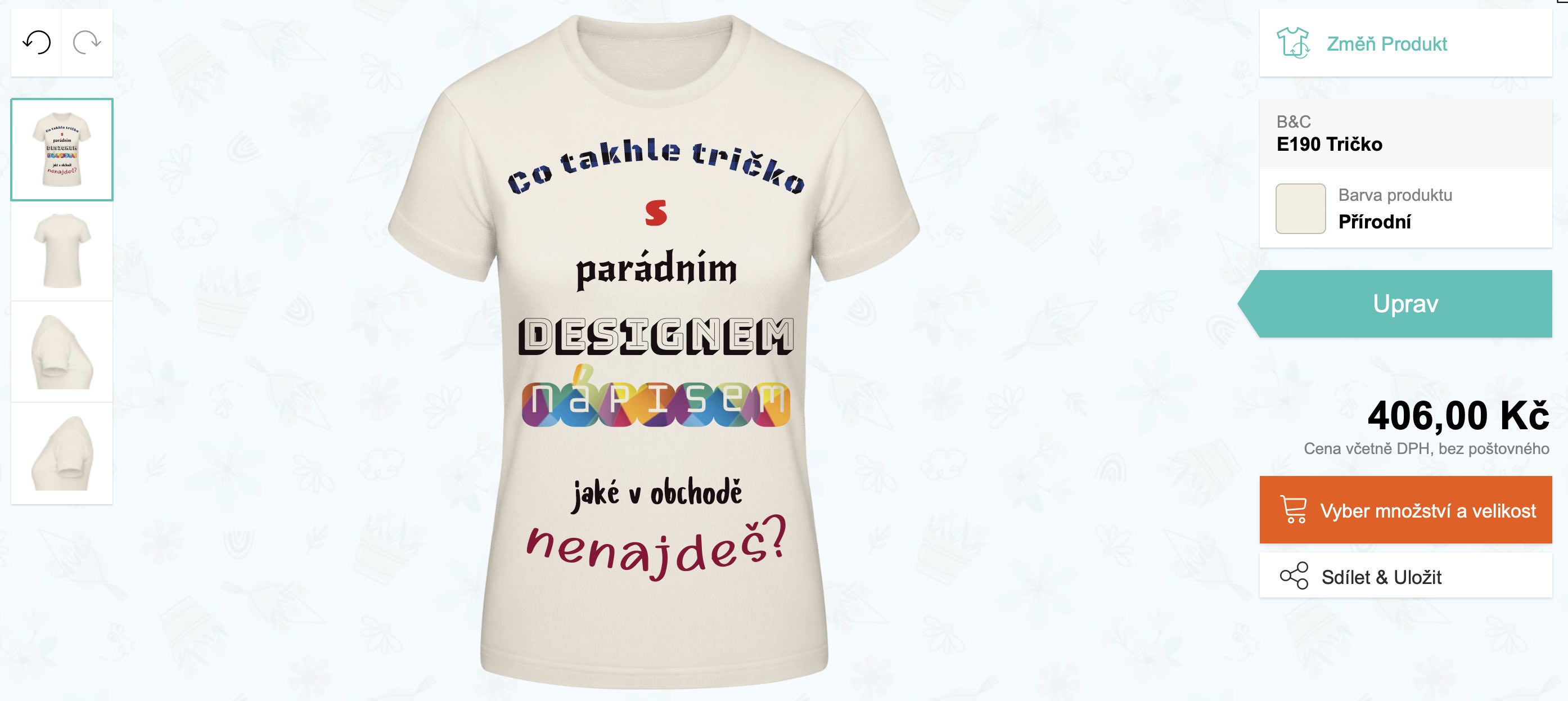 Různé fonty a grafické fonty a úprava textu na tričko