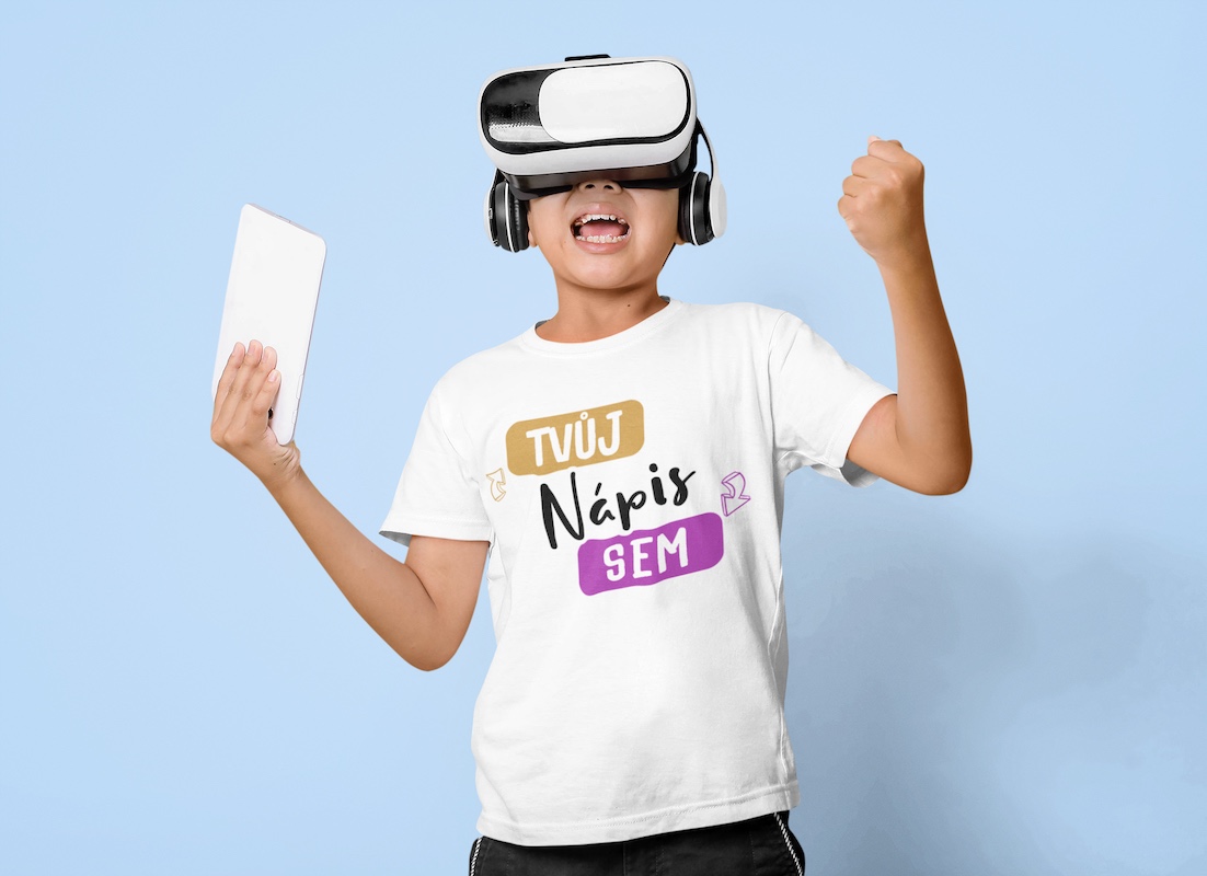 Gamerské tričko s vlastní fotkou nebo nápisem - puppynator.cz