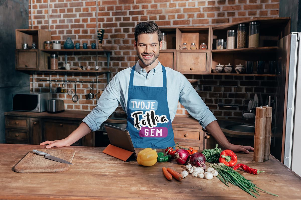 Fotodárek pro chlapa a zástěra s fotkou na puppynator.cz