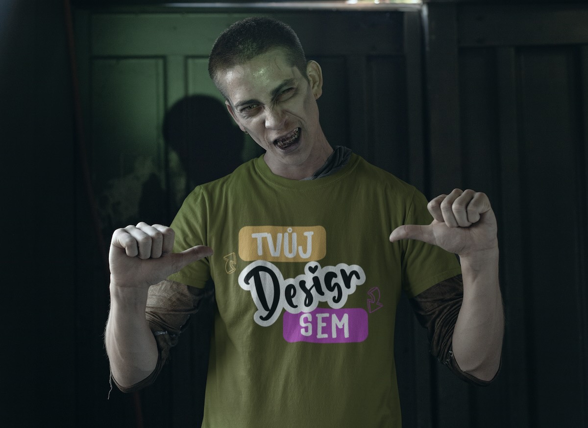 Halloweenský potisk na pánské tričko - puppynator.cz