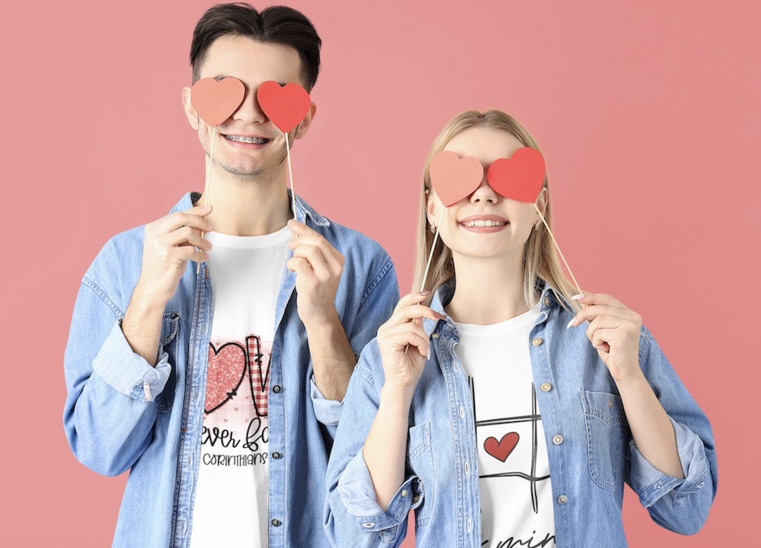 Trička s valentýnským designem - puppynator.cz